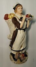 Kaldun & Bogle Large Woman Pilgrim Figurine Thanksgiving Vase Planter Vintage picture