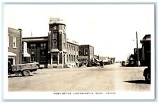 c1940's Post Office Lloydminster Stores Saskatchewan Canada RPPC Photo Postcard picture