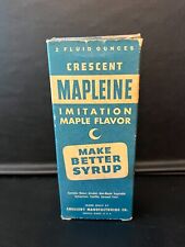 Vintage Crescent Mapleine Imitation Maple Flavor w/ Original Box & Recipes picture
