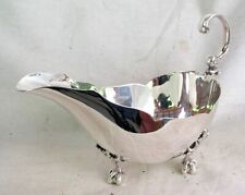 STERLING SILVER GRAVY BOAT *CLAW FEET & SCROLL HANDLE c.1900 picture