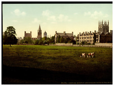 England. Oxford. Merton and Christ Church Colleges.  Vintage Photochrome by P. picture