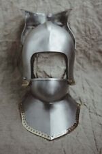Custom SCA HNB 16 Gauge Steel Medieval Combat Sallet Helmet With Bevor XV FR100 picture