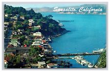 Birds Eye View Of Sausalito California CA Postcard picture