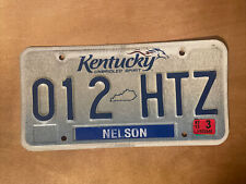 2013 Kentucky License Plate # 012 HTZ Nelson County picture