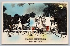 Postcard NJ Vineland RPPC Colorized Palace Depression Made Junk Night Moon J2 picture