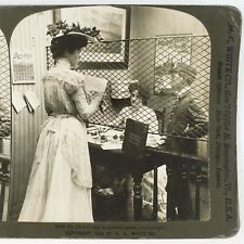 Women Sending Telegram Stereoview c1903 Telegraph Operator Office Worker B1877 picture