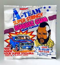 Vintage 1983 Barratt A-TEAM Bubble Gum Pouch Wrapper candy container BARACUS picture