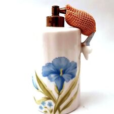 Old Fashioned Squeeze Pump Perfume Bottle White Ceramic Atomizer Copper Bulb picture