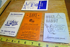 four original vintage coin saver bank folders #1 picture