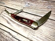 Case XX 2002 Seahorse Whittler Knife 6355WH RED OAK BONE Vintage Worm Groove picture