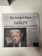 BULK PRICE 20 QTY - NEW YORK TIMES NEWSPAPER TRUMP GUILTY - MAY 31, 2024 FRIDAY picture