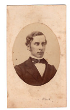 Antique 1860s 1870s Victorian Handsome Man Oval Masked CDV NO Location No ID picture