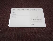 Genuine Louis Erard Open/Blank International Watch Warranty Card New-Old-Stock picture