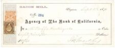 John W. MacKay signed 1870 dated California check - Western Mining Magnate - Aut picture