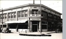 BANK OF VERNAL utah real photo postcard rppc historic ut street corner ~unusual picture