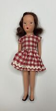 1940’s Vintage Ker & Henz Doll Peg O My Heart Brunette Red Plaid Dress picture