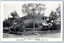 Virginia Beach Virginia Postcard Barclay Cottage Building 1940 Linen Photo-Tone picture