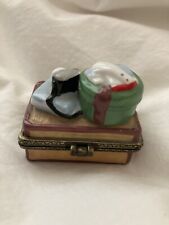Vtg1990's Midwest of Cannon Falls Trinket Pill Porcelain Box Suitcase  picture