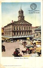 Faneuil Hall View Horses Wagons Boston MA Undivided Unposted Postcard 1906 picture
