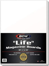 BCW BBMAG-L Life Size Magazine Backing Boards White 100 Boards picture