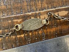 ORIGINAL WWII US WOMANS WAC STERLING ID BRACELET - FROM THE GIRLS XMAS 1943 picture