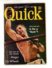 1952 Quick News Weekly Magazine Pocket Rocky Marciano Is He A Bum? picture