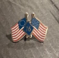 Vintage 1776-1976 Bicentennial Double Flag United States of America Pin / TieTac picture