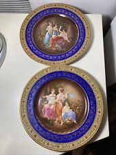 2 Stunning VTG FBS Ferdinand Bing Czechoslovakia Friedlander Porcelain Plates picture