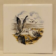 Vintage Dal-Tile Ceramic Wall Tile Trivet Coaster Seagulls Made in Mexico picture