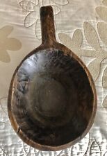 Large 12” Vintage Hand Carved Wooden Scoop Farm picture