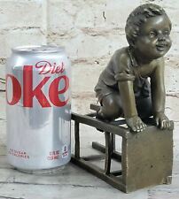 Hand Made Vienna Bronze Small Child Collectible Collector Bronze Statue Figure picture