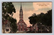 Torrington CT-Connecticut, St Francis Catholic Church Religion Vintage Postcard picture