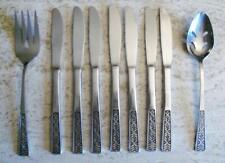 ALHAMBRA STAINLESS FLATWARE MID-CENTURY 1 TEASPOON 2 SERVERS 7 KNIVES picture