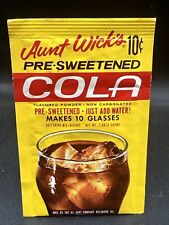 Vintage AUNT WICKS RARE COLA Packet NOS Jel Sert Co Bellwood IL picture