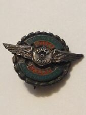 BREWSTER AERONAUTICAL ~5 YEAR PIN ~STERLING ~AIRPLANE ~Enamel 1930s 1940s WWII picture