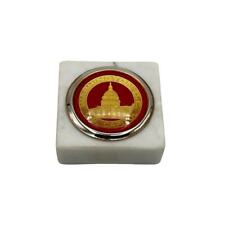 Vintage Washington D.C. US Capitol Paperweight Fine Marble Made In Italy picture