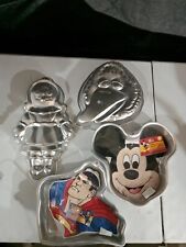 Lot of 4 cartoon character cake pans picture