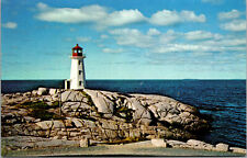 Vtg The Lighthouse Peggy's Cove Nova Scotia Canada Chrome Postcard picture