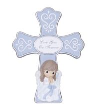 PRECIOUS MOMENTS Bereavement Cross “Love Goes On Forever” Stand or Hang #141401 picture