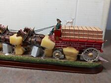Budweiser Clydesdale horse wagon Danbury Mint 2001 Mint  box advertising display picture