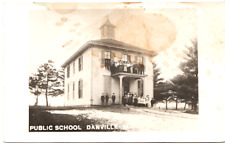 Antique RPPC Public School Danville IA Students Teachers Front Porch Balcony picture