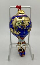 2013 Dillard’s Trimsetter Cloisonne Globe HOT AIR BALLOON Ornament Articulated picture