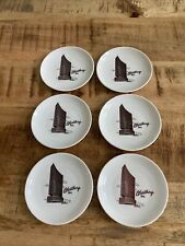 6 Royal Sphinx Porcelain Crown Ashtray Coasters Catchall WESTBURY HOTEL BRUSSELS picture