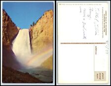 YELLOWSTONE NATIONAL PARK Postcard - Lower Falls Showing Rainbow FZ6 picture
