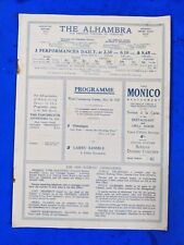 1927 The Alhambra Theatre Programme  picture