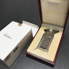 Cartier Gas Lighter Working Oval Desighs 2C Happy Birtyday Palladium Finish Case picture