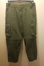 OFFICIAL BOY SCOUT CANVAS CONVERTIBLE CARGO UNIFORM CARGO PANTS Youth Size 16 picture