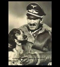 German Fighter Ace Adolf Galland PHOTO Youngest General, Luftwaffe Pilot and Dog picture
