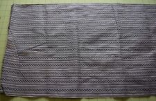 7470 1/2 yd antique 1890's  half-mourning print cotton fabric, black and white s picture