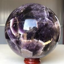 1109g Natural Fantasy Amethyst Quartz Crystal Sphere Mineral Healing G290 picture